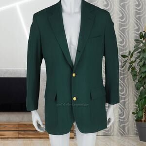 Brook Brothers Emerald Wool Blazer Jacket 41L Sleek